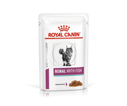 Afbeeldingen van Royal Canin Veterinary Renal with FISH Natvoer kat (12 x 85g)