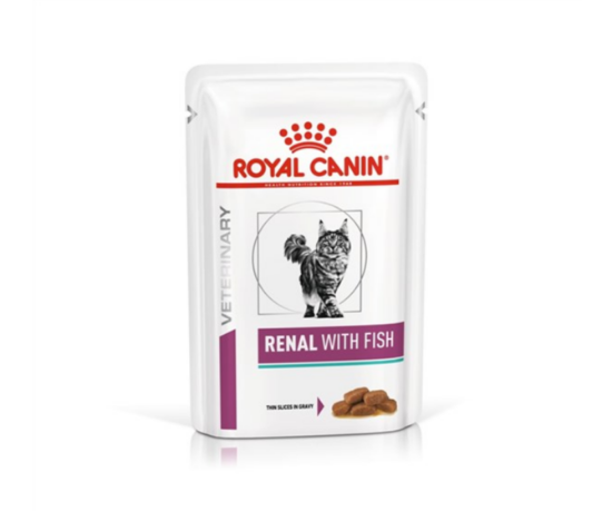 Afbeeldingen van Royal Canin Veterinary Renal with FISH Natvoer kat (12 x 85g)
