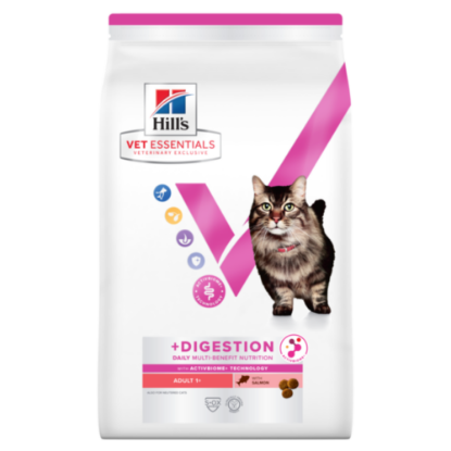 Afbeeldingen van Hill's VET ESSENTIALS MULTI-BENEFIT + DIGESTION Adult 1+ (Zalm) CAT - DROOGVOER