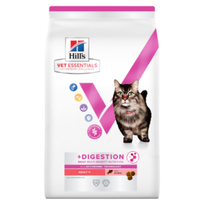 Afbeeldingen van Hill's VET ESSENTIALS MULTI-BENEFIT + DIGESTION Adult 1+ (Zalm) CAT - DROOGVOER 1,5 kg