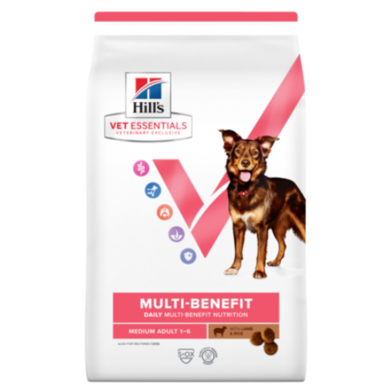 Afbeeldingen van Hill's VET ESSENTIALS MULTI-BENEFIT Adult Medium hondenvoer met Lam & Rijst zak 10kg