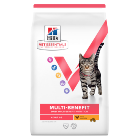 Afbeeldingen van Hill's VET ESSENTIALS MULTI-BENEFIT Adult kattenvoer met Kip 