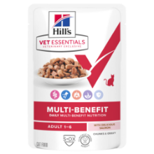 Afbeeldingen van Hills Vet Essentials Multi-benefit Adult CAT- Pouch 12x85g (Salmon)