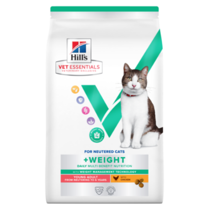 Afbeeldingen van Hill's VET ESSENTIALS MULTI-BENEFIT + WEIGHT Young Adult kattenvoer met Kip