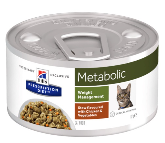 Afbeeldingen van Hills Prescription Diet Cat Metabolic With Chicken And Veg Stew 24x82g