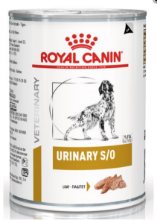 Picture of Royal Canin Veterinary Urinary S/O DOG - NATVOER Blikken (groot) met kip LOAF (12x410g)