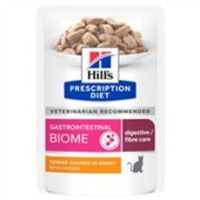Picture of Hill's Prescription Diet Gastrointestinal Biome CAT - NATVOER Zakjes met kip en groenten - doos (12x85g)