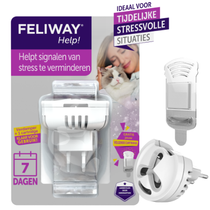 Afbeeldingen van Feliway Help! - STARTERSET (Verdamper + 1 Navulling)