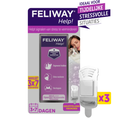Afbeeldingen van Feliway Help! - Navulling voor verdamper (3 cartridges)